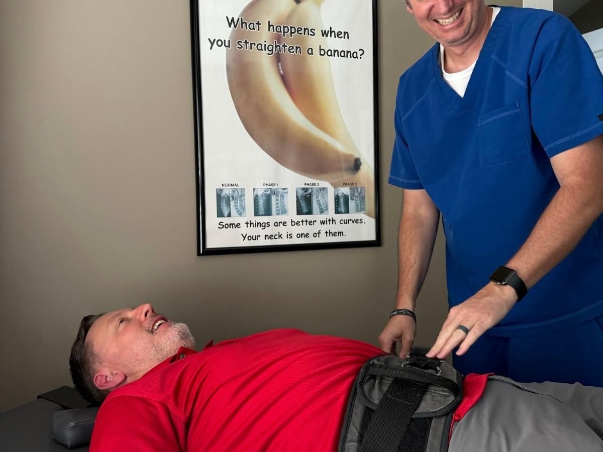 Spinal traction therapy at King Family Chiropractic in Trussville, Alabama